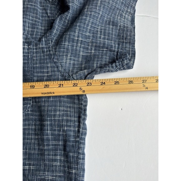 Patagonia Men's Back Step Shirt Sz L Blue Plaid Hemp Organic Cotton Button Up - Picture 7 of 9